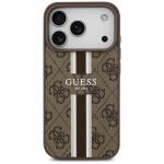 Carcasa Guess 4G Printed Stripes cu MagSafe compatibila cu iPhone 17 Pro, Maro 2 - lerato.ro