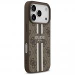 Carcasa Guess 4G Printed Stripes cu MagSafe compatibila cu iPhone 17 Pro, Maro 5 - lerato.ro