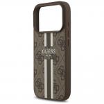 Carcasa Guess 4G Printed Stripes cu MagSafe compatibila cu iPhone 17 Pro, Maro 7 - lerato.ro