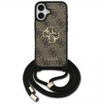 Carcasa Guess 4G Big Logo Cord Stap Crossbody cu MagSafe compatibila cu iPhone 17, Maro 2 - lerato.ro