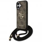 Carcasa Guess 4G Big Logo Cord Stap Crossbody cu MagSafe compatibila cu iPhone 17, Maro 3 - lerato.ro