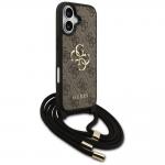 Carcasa Guess 4G Big Logo Cord Stap Crossbody cu MagSafe compatibila cu iPhone 17, Maro 4 - lerato.ro