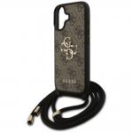 Carcasa Guess 4G Big Logo Cord Stap Crossbody cu MagSafe compatibila cu iPhone 17, Maro 6 - lerato.ro