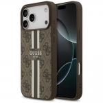 Carcasa Guess 4G Printed Stripes cu MagSafe compatibila cu iPhone 17 Pro Max, Maro 4 - lerato.ro