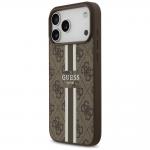 Carcasa Guess 4G Printed Stripes cu MagSafe compatibila cu iPhone 17 Pro Max, Maro 3 - lerato.ro