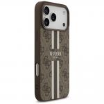 Carcasa Guess 4G Printed Stripes cu MagSafe compatibila cu iPhone 17 Pro Max, Maro 5 - lerato.ro