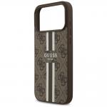 Carcasa Guess 4G Printed Stripes cu MagSafe compatibila cu iPhone 17 Pro Max, Maro 7 - lerato.ro