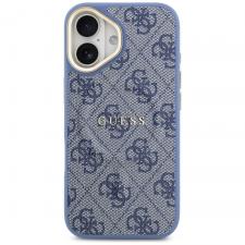 Carcasa Guess 4G PU Classic Logo cu MagSafe compatibila cu iPhone 17, Albastru