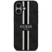 Carcasa Guess 4G Printed Stripes cu MagSafe compatibila cu iPhone 17, Negru
