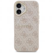 Carcasa Guess 4G PU Classic Logo cu MagSafe compatibila cu iPhone 17, Roz