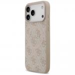 Carcasa Guess 4G Ring Classic Logo cu MagSafe compatibila cu iPhone 17 Pro Max, Roz 3 - lerato.ro