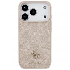 Carcasa Guess 4G Small 4G Logo cu MagSafe compatibila cu iPhone 17 Pro, Roz
