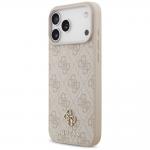 Carcasa Guess 4G Small 4G Logo cu MagSafe compatibila cu iPhone 17 Pro Max, Roz 3 - lerato.ro
