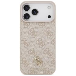 Carcasa Guess 4G Small 4G Logo cu MagSafe compatibila cu iPhone 17 Pro Max, Roz