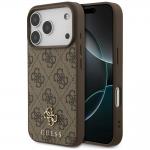 Carcasa Guess 4G Small Classic Logo cu MagSafe compatibila cu iPhone 17 Pro, Maro 4 - lerato.ro