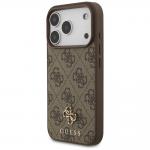 Carcasa Guess 4G Small Classic Logo cu MagSafe compatibila cu iPhone 17 Pro, Maro 3 - lerato.ro