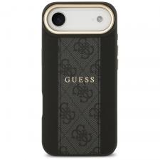 Carcasa Guess 4G Stripe cu MagSafe compatibila cu iPhone 17 Air, Negru