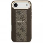 Carcasa Guess 4G Stripe cu MagSafe compatibila cu iPhone 17 Air, Maro 2 - lerato.ro