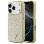 Carcasa Guess Glitter Triangle Logo cu MagSafe compatibila cu iPhone 17 Pro, Gold 4 - lerato.ro