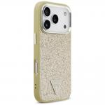 Carcasa Guess Glitter Triangle Logo cu MagSafe compatibila cu iPhone 17 Pro, Gold 5 - lerato.ro
