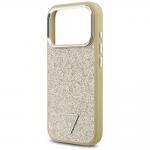 Carcasa Guess Glitter Triangle Logo cu MagSafe compatibila cu iPhone 17 Pro, Gold 7 - lerato.ro