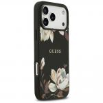 Carcasa Guess Grained Flowers Classic Logo cu MagSafe compatibila cu iPhone 17 Pro Max, Negru 5 - lerato.ro