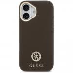 Carcasa Guess Grained Strass Logo cu MagSafe compatibila cu iPhone 17, Maro 2 - lerato.ro