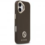 Carcasa Guess Grained Strass Logo cu MagSafe compatibila cu iPhone 17, Maro 5 - lerato.ro