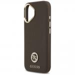 Carcasa Guess Grained Strass Logo cu MagSafe compatibila cu iPhone 17, Maro 7 - lerato.ro