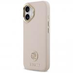 Carcasa Guess Grained Strass Logo cu MagSafe compatibila cu iPhone 17, Roz 3 - lerato.ro
