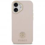 Carcasa Guess Grained Strass Logo cu MagSafe compatibila cu iPhone 17, Roz 2 - lerato.ro