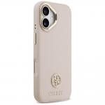 Carcasa Guess Grained Strass Logo cu MagSafe compatibila cu iPhone 17, Roz 5 - lerato.ro