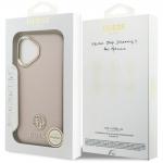 Carcasa Guess Grained Strass Logo cu MagSafe compatibila cu iPhone 17, Roz 9 - lerato.ro