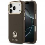 Carcasa Guess Grained Strass Logo cu MagSafe compatibila cu iPhone 17 Pro, Maro 4 - lerato.ro