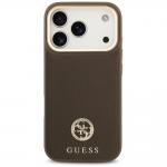 Carcasa Guess Grained Strass Logo cu MagSafe compatibila cu iPhone 17 Pro, Maro 2 - lerato.ro