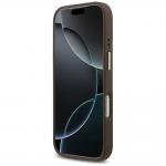 Carcasa Guess Grained Strass Logo cu MagSafe compatibila cu iPhone 17 Pro, Maro 6 - lerato.ro