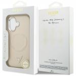 Carcasa Guess Triangle Logo cu MagSafe compatibila cu iPhone 17, Bej 9 - lerato.ro
