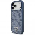 Carcasa Guess 4G Triangle Strass cu MagSafe compatibila cu iPhone 17 Pro Max, Albastru 3 - lerato.ro