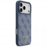 Carcasa Guess 4G Triangle Strass cu MagSafe compatibila cu iPhone 17 Pro Max, Albastru 5 - lerato.ro