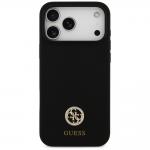 Carcasa Guess Silicone Logo Strass 4G cu MagSafe compatibila cu iPhone 17 Pro Max, Negru 2 - lerato.ro