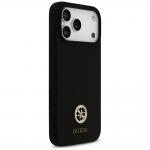 Carcasa Guess Silicone Logo Strass 4G cu MagSafe compatibila cu iPhone 17 Pro Max, Negru 5 - lerato.ro
