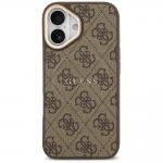 Carcasa Guess 4G PU Classic Logo cu MagSafe compatibila cu iPhone 17, Maro 2 - lerato.ro
