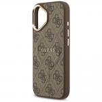 Carcasa Guess 4G PU Classic Logo cu MagSafe compatibila cu iPhone 17, Maro 7 - lerato.ro