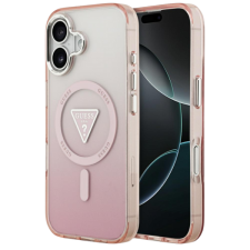 Carcasa Guess IML Gradient Triangle Logo cu MagSafe compatibila cu iPhone 17, Roz