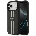 Carcasa Guess 4G Printed Stripes cu MagSafe compatibila cu iPhone 17 Pro Max, Negru 4 - lerato.ro