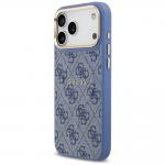 Carcasa Guess 4G PU Classic Logo cu MagSafe compatibila cu iPhone 17 Pro Max, Albastru 3 - lerato.ro