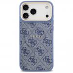 Carcasa Guess 4G PU Classic Logo cu MagSafe compatibila cu iPhone 17 Pro Max, Albastru 2 - lerato.ro
