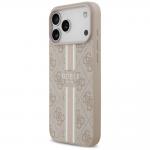 Carcasa Guess 4G Printed Stripes cu MagSafe compatibila cu iPhone 17 Pro Max, Roz 3 - lerato.ro