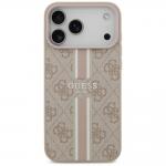 Carcasa Guess 4G Printed Stripes cu MagSafe compatibila cu iPhone 17 Pro Max, Roz 2 - lerato.ro