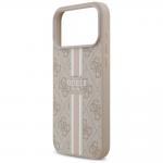 Carcasa Guess 4G Printed Stripes cu MagSafe compatibila cu iPhone 17 Pro Max, Roz 7 - lerato.ro